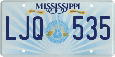 MS license plate LJQ535
