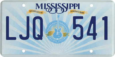 MS license plate LJQ541