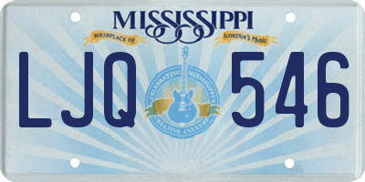 MS license plate LJQ546
