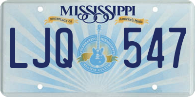 MS license plate LJQ547