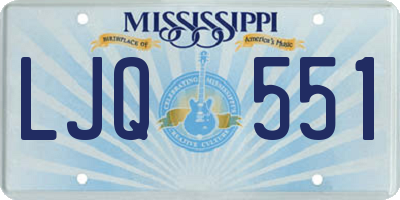 MS license plate LJQ551