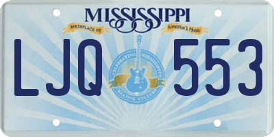 MS license plate LJQ553