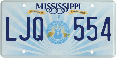 MS license plate LJQ554