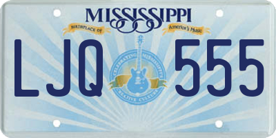 MS license plate LJQ555