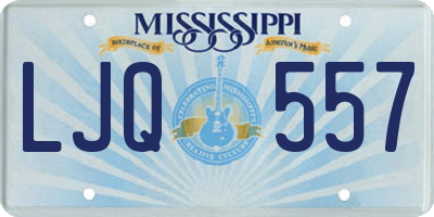 MS license plate LJQ557