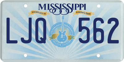 MS license plate LJQ562