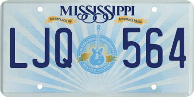 MS license plate LJQ564