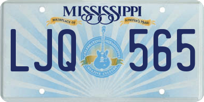 MS license plate LJQ565