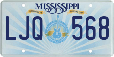 MS license plate LJQ568