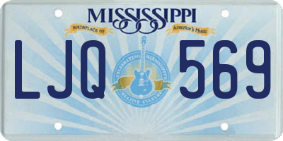 MS license plate LJQ569