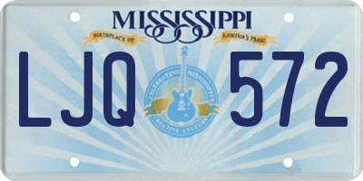 MS license plate LJQ572