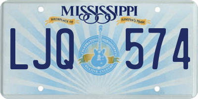 MS license plate LJQ574