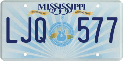 MS license plate LJQ577