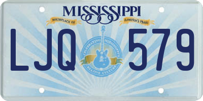 MS license plate LJQ579