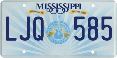 MS license plate LJQ585
