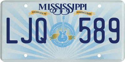 MS license plate LJQ589