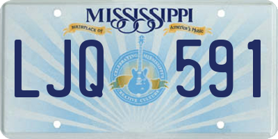 MS license plate LJQ591