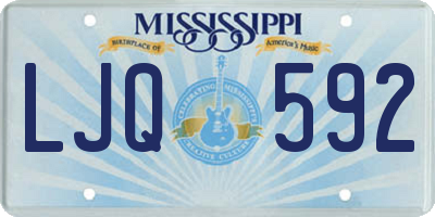 MS license plate LJQ592