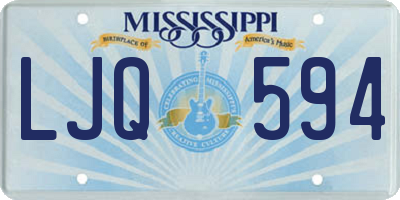 MS license plate LJQ594