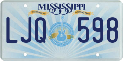 MS license plate LJQ598