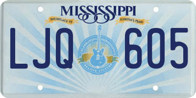 MS license plate LJQ605