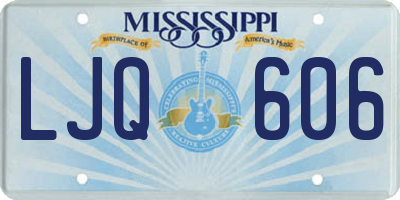 MS license plate LJQ606