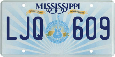 MS license plate LJQ609