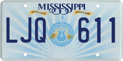 MS license plate LJQ611