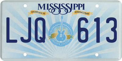 MS license plate LJQ613