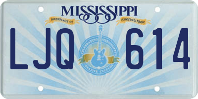 MS license plate LJQ614