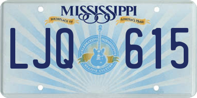 MS license plate LJQ615