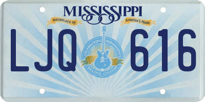 MS license plate LJQ616