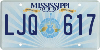 MS license plate LJQ617