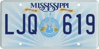 MS license plate LJQ619