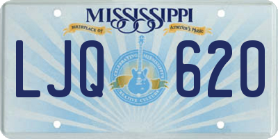 MS license plate LJQ620