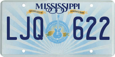 MS license plate LJQ622