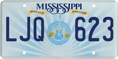 MS license plate LJQ623
