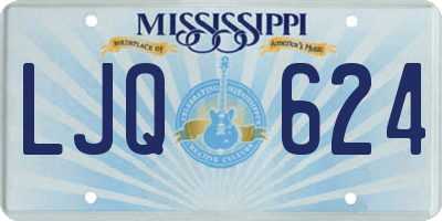 MS license plate LJQ624