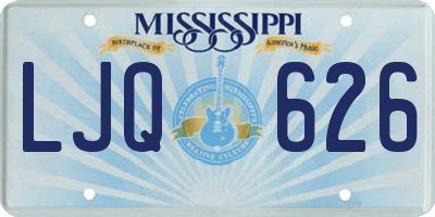 MS license plate LJQ626