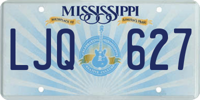 MS license plate LJQ627