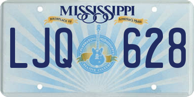 MS license plate LJQ628