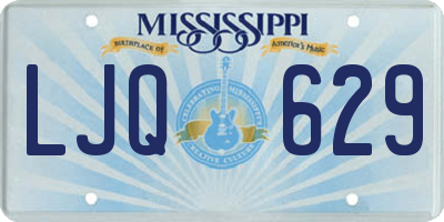 MS license plate LJQ629