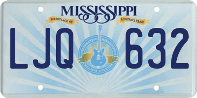 MS license plate LJQ632