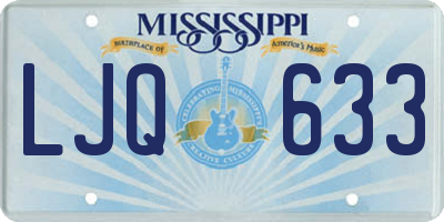 MS license plate LJQ633