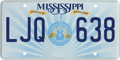MS license plate LJQ638