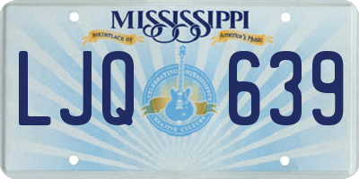 MS license plate LJQ639