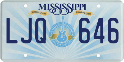 MS license plate LJQ646