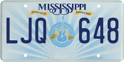 MS license plate LJQ648