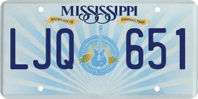 MS license plate LJQ651