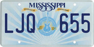 MS license plate LJQ655